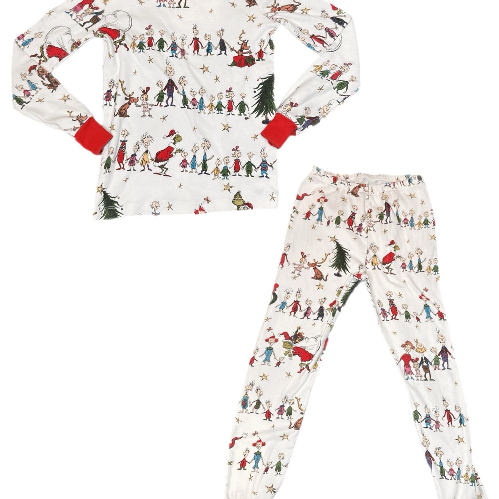 Pottery Barn Kids Dr. Seuss The Grinch Pajama Set (size 10)